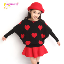 fashion korea bat's-wing-sleeved cotton sweater design for girls